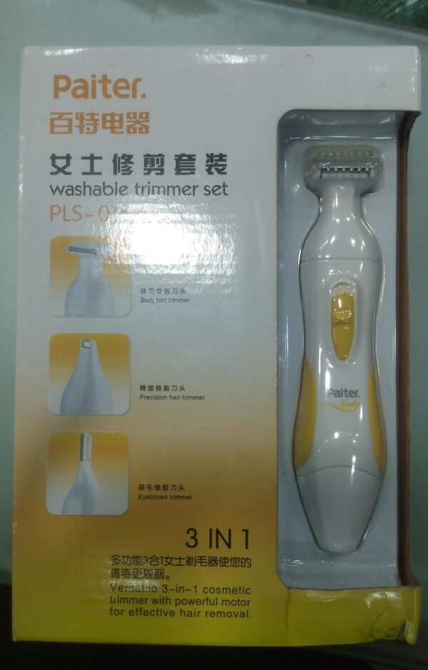 Paiter 3 In 1 Electric Lady Shaver Cell Operated - Image 3