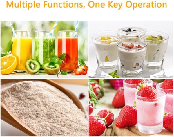 Smoothie Maker  Mixer Blender Bottle Cup Blender  Healthy Drink Fruit Ice Crusher Slush Maker(random color) - Image 10