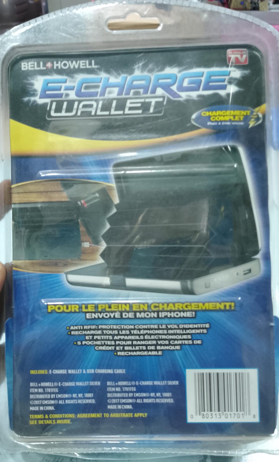 E-Charge Wallet Deluxe Portable Mobile Charger Power Bank And Credit Card Case - Image 3