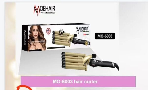 MO-6003  hair curler Professional Hair Straightener for Curly and Wavy Hair 5 Tubes - Image 3