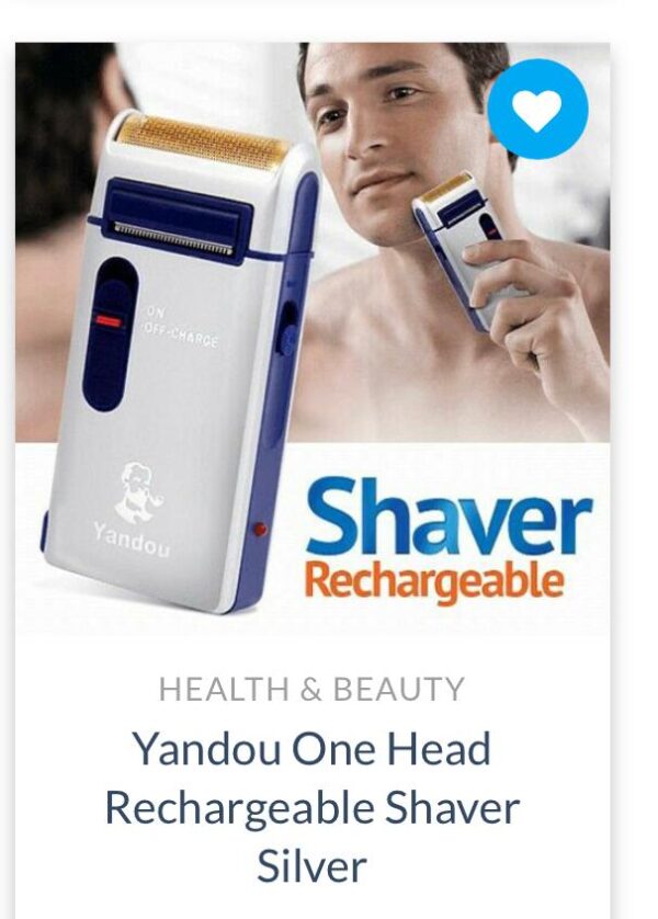 MEN CLEAN SHAVER MACHINE ELECTRIC SHAVER FOR MEN SILVER BLUE MEN CLEAN SHAVER MACHINE YANDOU FOIL SHAVER RECHARGABLE POCKET SIZE - Image 4