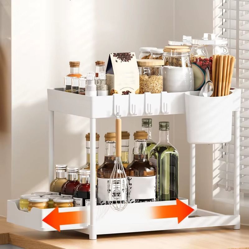 2 Tier Under Sink Organizer Sliding Cabinet - Image 4