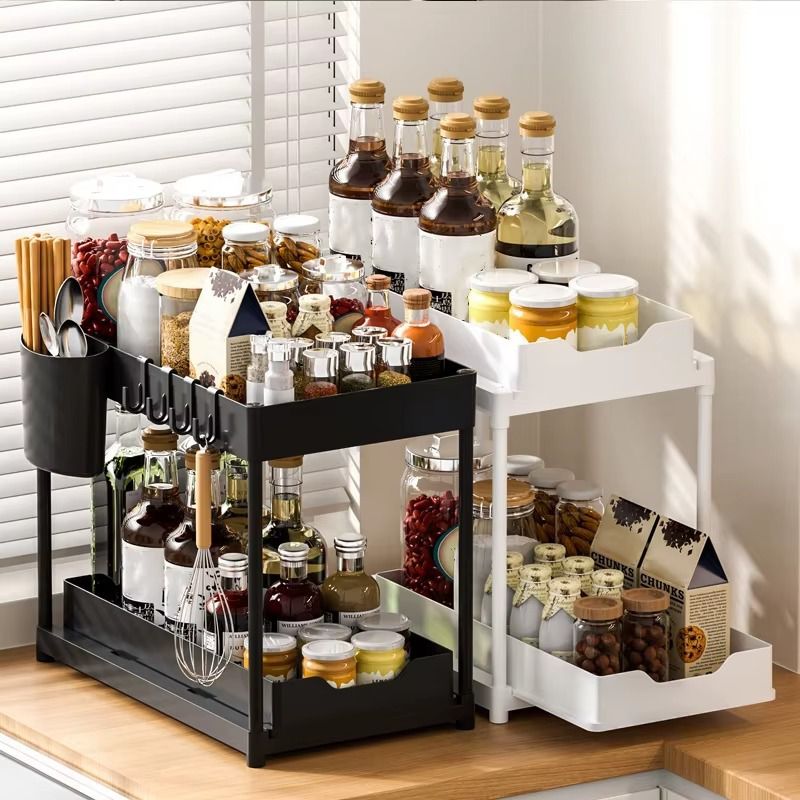 2 Tier Under Sink Organizer Sliding Cabinet - Image 6