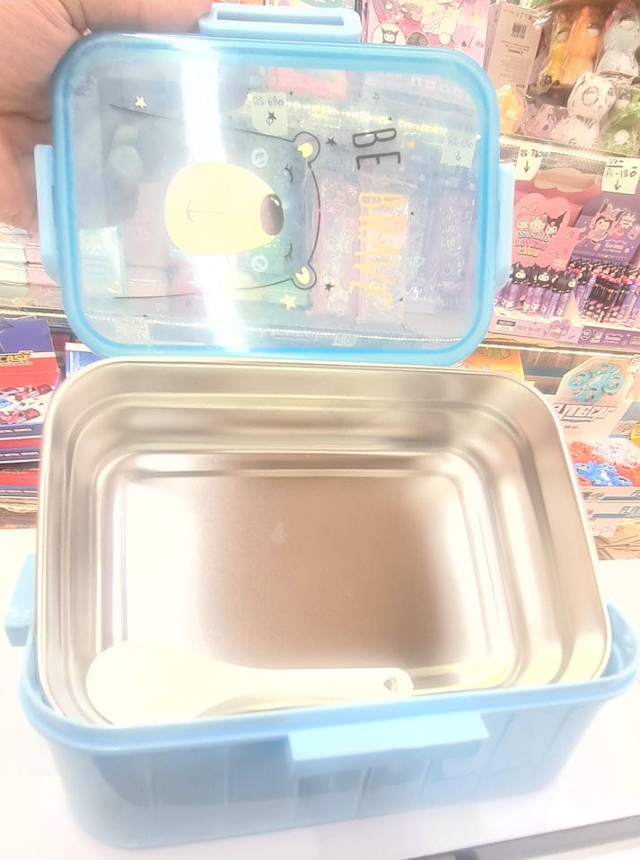 Lunch box inside Metel Body with Spoon High Quality - Image 4