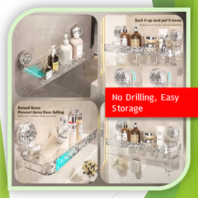 Premium Acrylic Wall-Mounted Suction Shelf (EX)