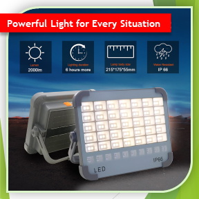 Murcy 1000W Portable LED Work Light – Solar Rechargeable Floodlight (HMw)
