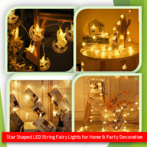 Star Shaped LED String Fairy Lights for Home & Party Decoration