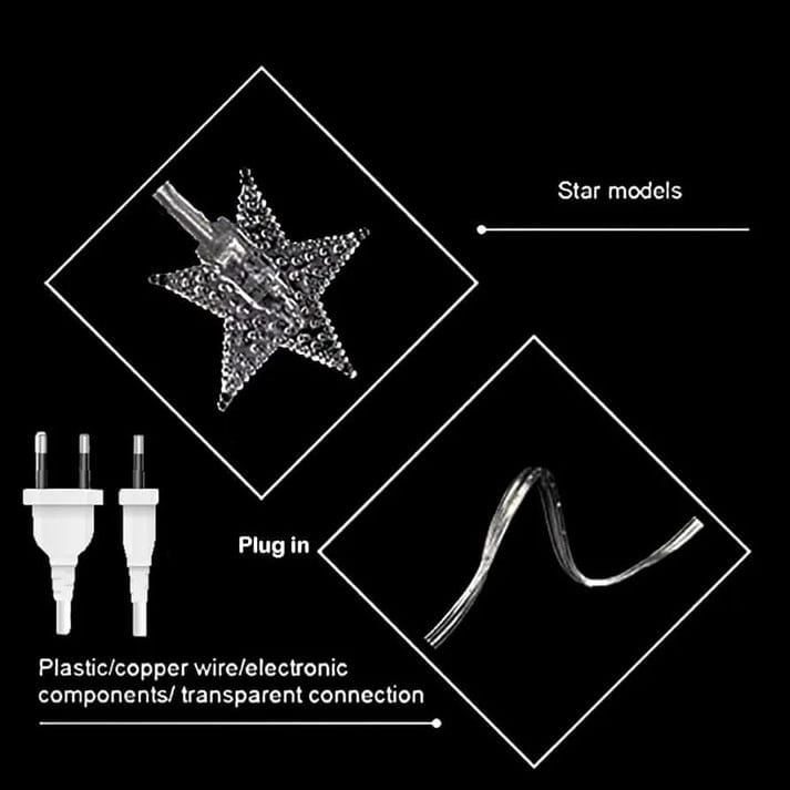 Star Shaped Multicolored String Light - Image 6
