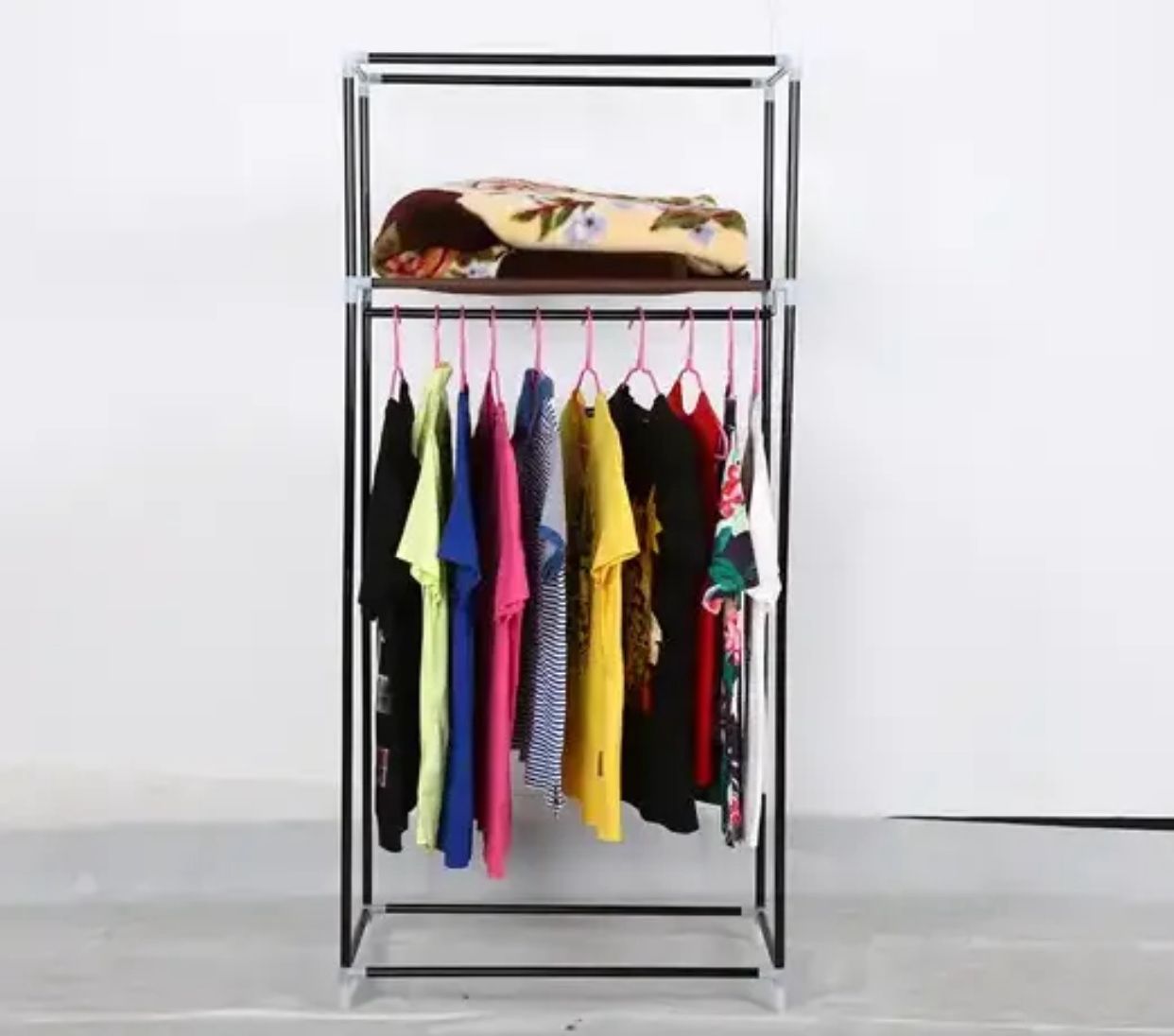 Foldable Fabric Storage Wardrobe | Movable Collapsible Closet (68×45×155cm) - Image 3
