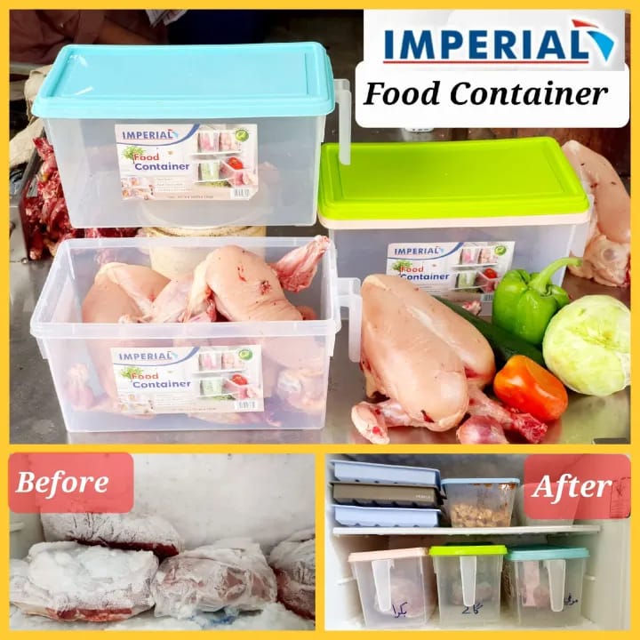 Space-Saving Plastic Food Storage Container with Lid (Random Colors) - Image 3
