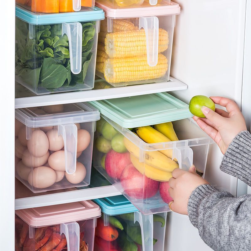 Space-Saving Plastic Food Storage Container with Lid (Random Colors) - Image 4