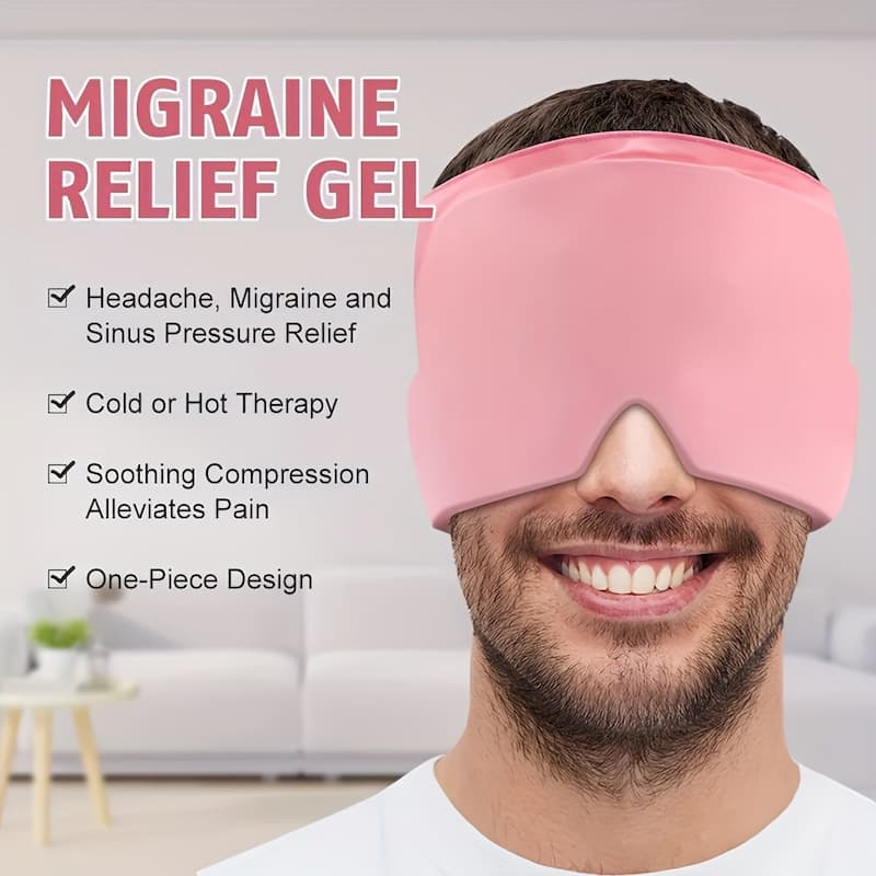 Hot & Cold Therapy Migraine Relief Cap with Gel Beads - Image 2