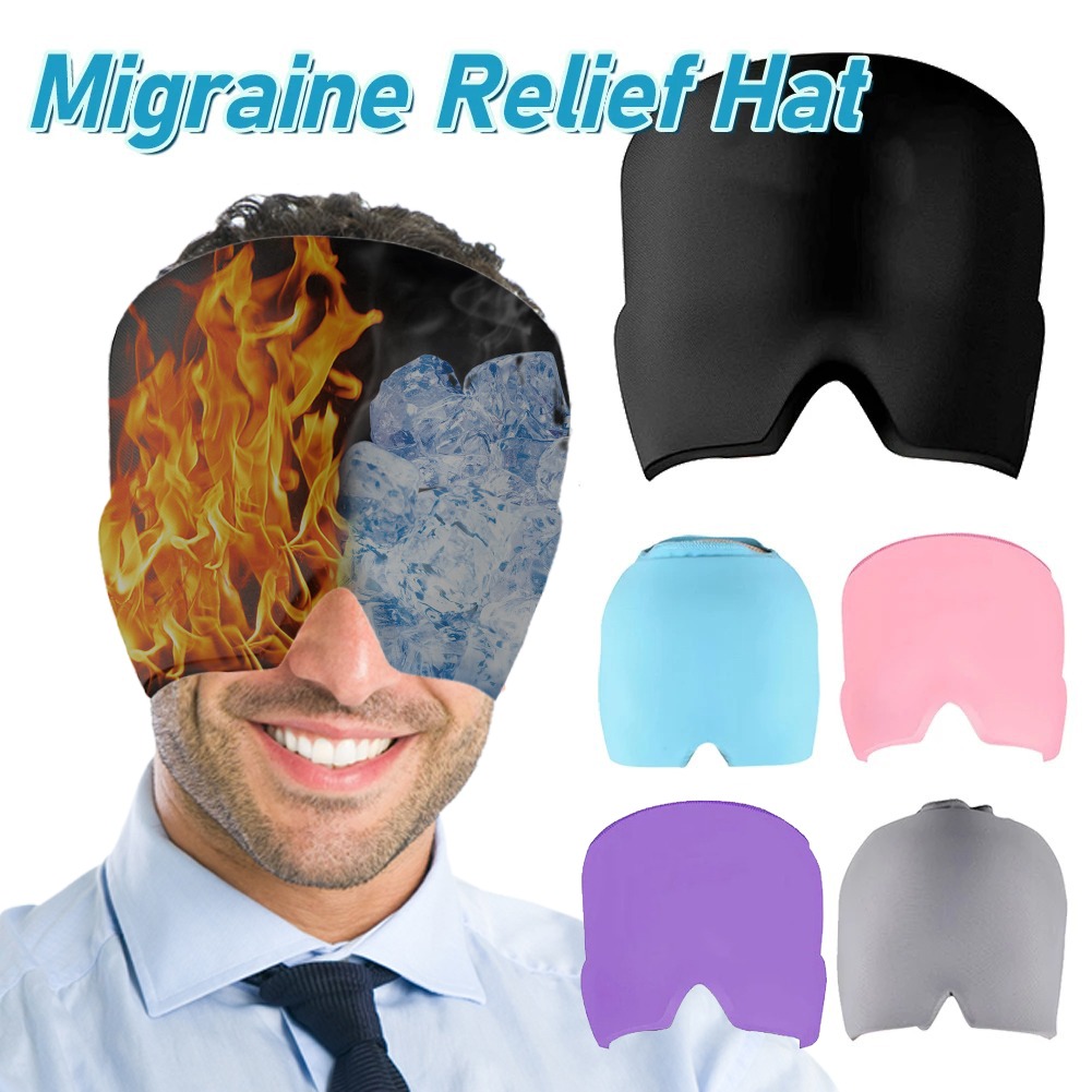 Hot & Cold Therapy Migraine Relief Cap with Gel Beads - Image 3