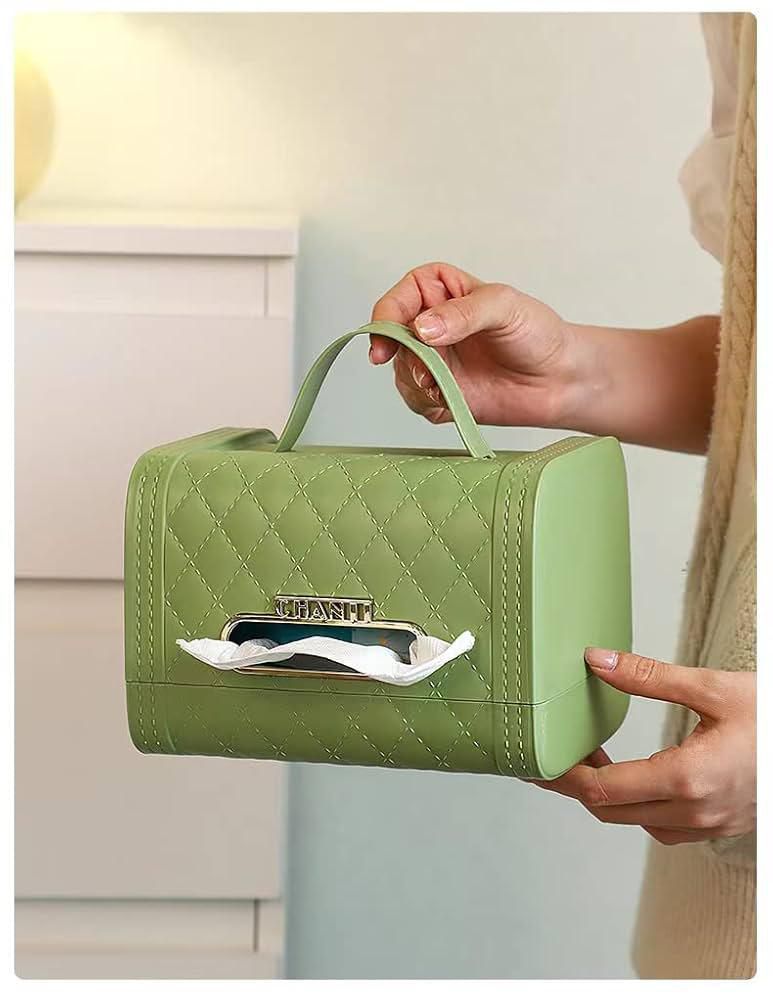 Handbag Style Tissue Box Holder | Stylish Home Organizer - Image 3