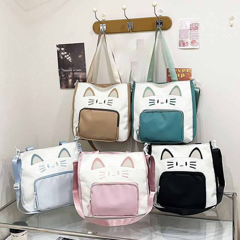 Kawaii Cat Transparent Zipper Itabag | Nylon Storage Pouch (Qd) - Image 4