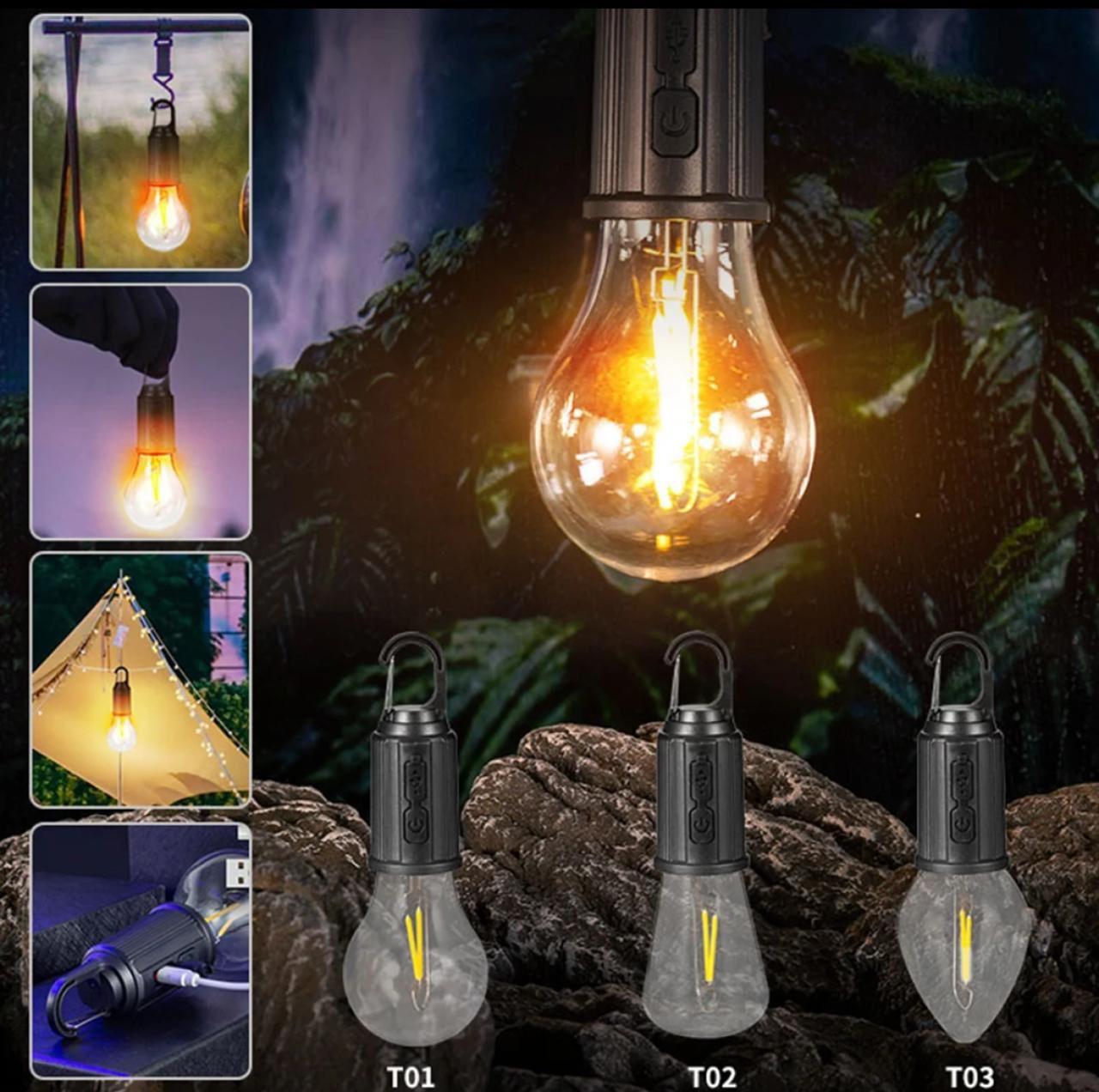 Portable Rechargeable LED Camping Lantern (HMW) - Image 5