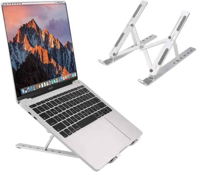 Foldable Aluminum Laptop Stand | Adjustable for All Sizes (Qd) - Image 3