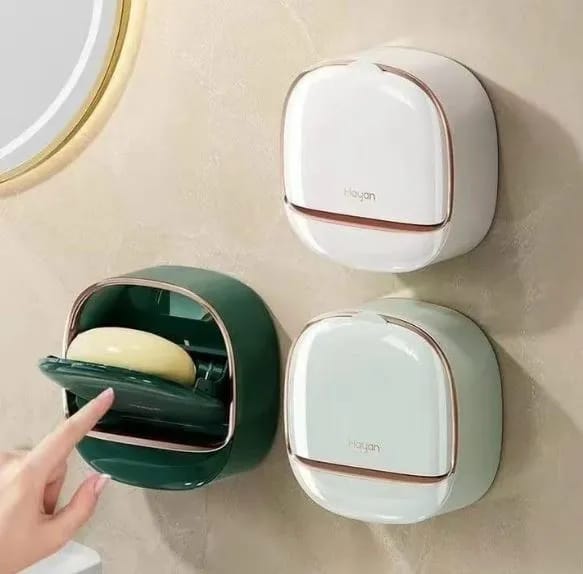 Self-Adhesive Wall-Mounted Soap Holder | Luxury Design (Random Colors) (Qd) - Image 3