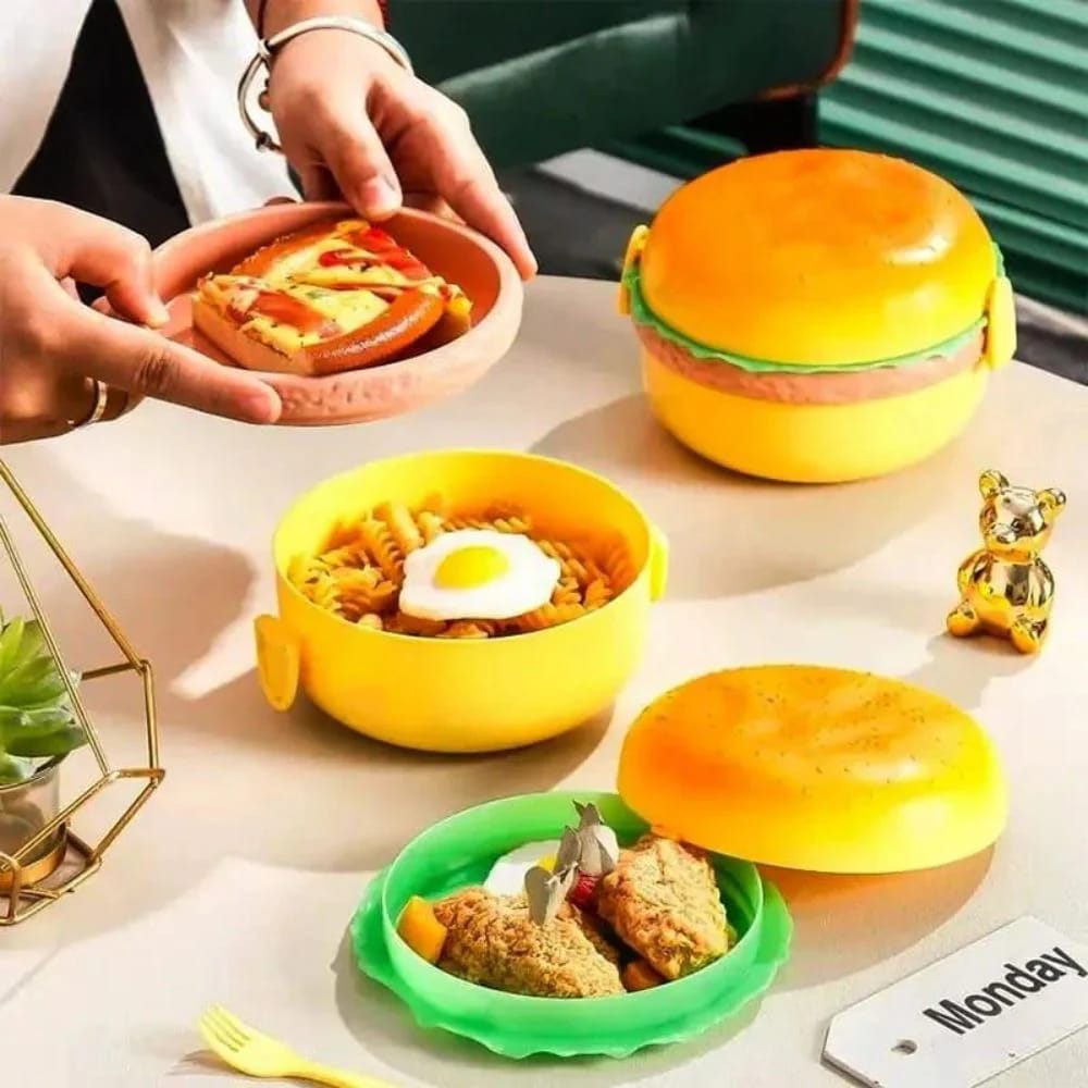 3-Layer Burger Style Lunch Box (Qd) - Image 4