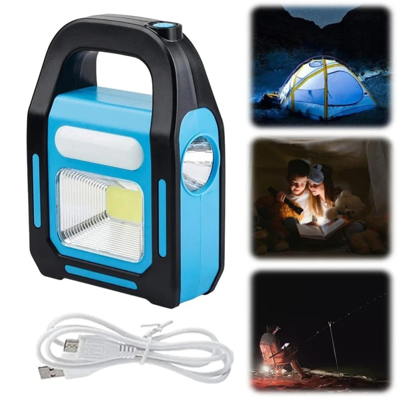 Rechargeable Solar Emergency Work Light | Portable Outdoor Lamp (Qd) - Image 4