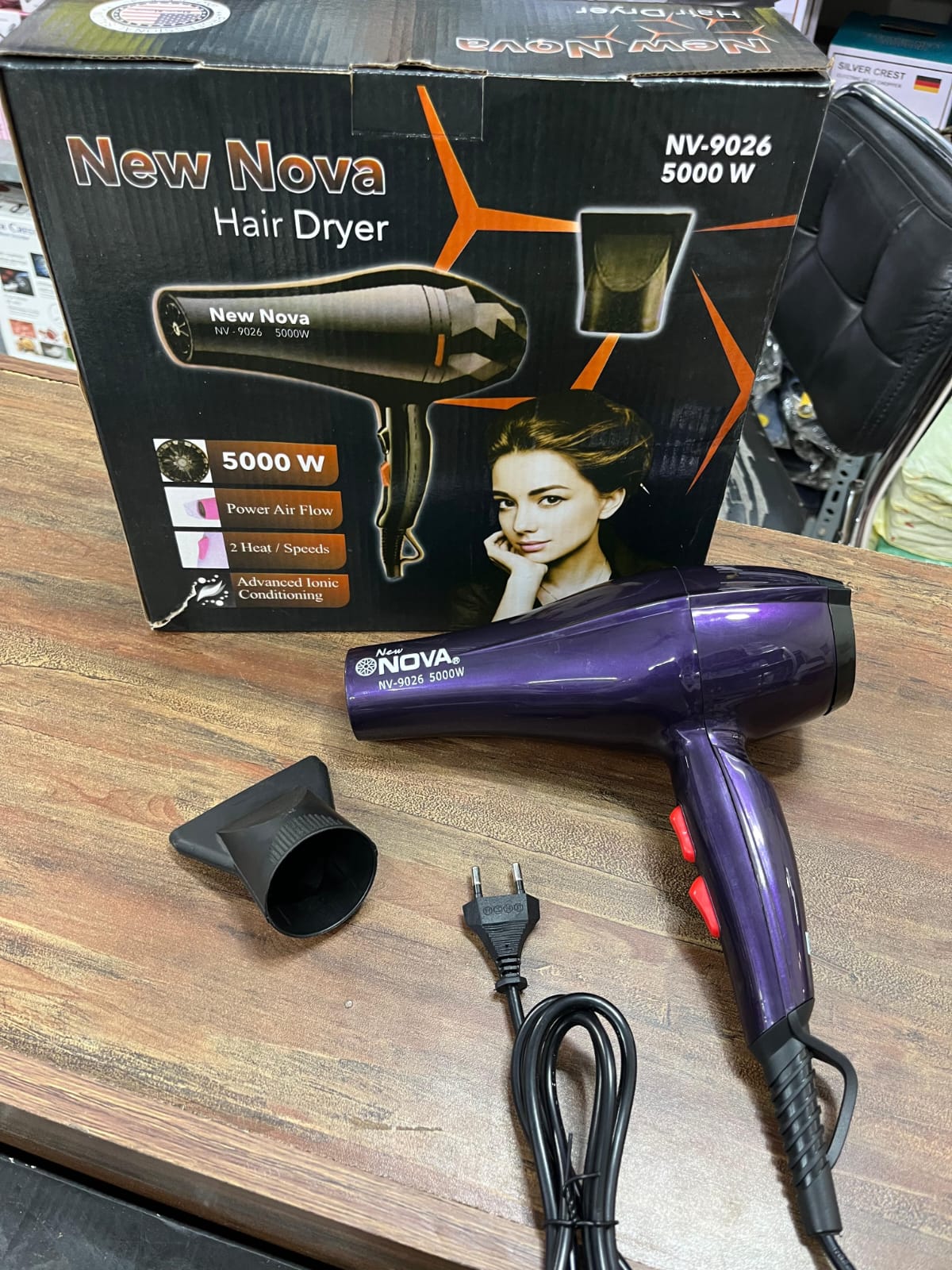 Nova 5000W Hair Dryer with Hot & Cold Settings (EX) - Image 4