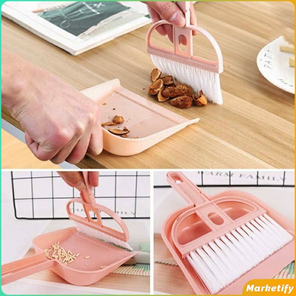Mini Broom & Dustpan Set – 2-in-1 Desktop Cleaning Brush HC - Image 4