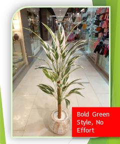 5ft Artificial Big Leaf Plant with Fiber Pot (FGT)