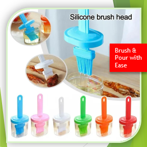 2-in-1 Oil Dispenser Bottle with Silicone Brush (Qd)