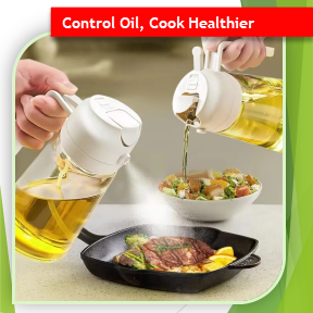 2-in-1 Glass Oil Sprayer & Dispenser Bottle (AAT)