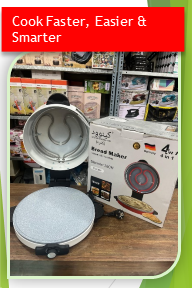 36CM 4-in-1 Non-Stick Roti & Bread Maker | 1800W(Ex)