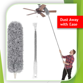 Large Microfiber Cleaning Duster (Grey) (EX)