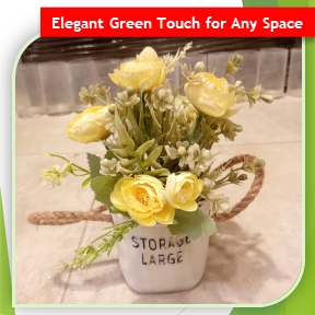 Artificial Plant with Marble Pot & Basket Base (FGT)