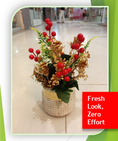 Artificial Plant with Table Pot Decorative Indoor Plant (FGT)