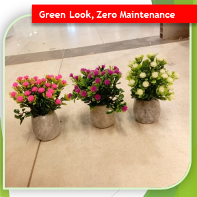Artificial Plant with Marble Design Pot (FGT)