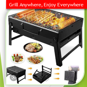 Portable Folding Charcoal BBQ Grill for Outdoor Camping & Picnic (Alf)