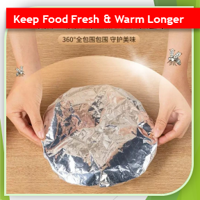 Food Insulation Cover with Aluminum Foil Protection (Pack of 10)(HC)