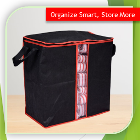 Black Closet Organizer Storage Bag for Clothes & Wardrobe (Qd)