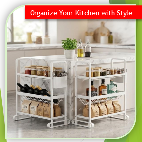 Multi-Purpose Kitchen Storage Rack | Space Saving Organizer (Qd)