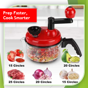 10-in-1 Manual Food Chopper & Salad Spinner (ex)