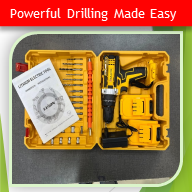 Rechargeable Drill Machine with Dual Batteries (ex)