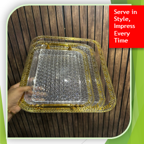 3-Piece Imported Acrylic Serving Tray Set (Box Pack) (SC)