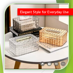 Modern Acrylic Tissue Box Cover (AB)