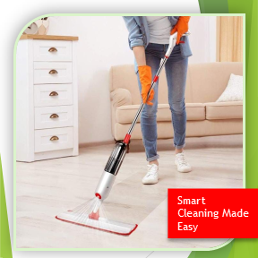 360° Microfiber Water Spray Mop with Refillable Bottle (AAT)