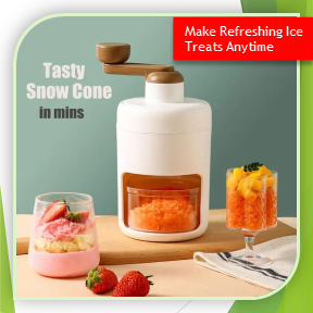 Portable Manual Ice Crusher & Shaved Ice Maker (Qd)