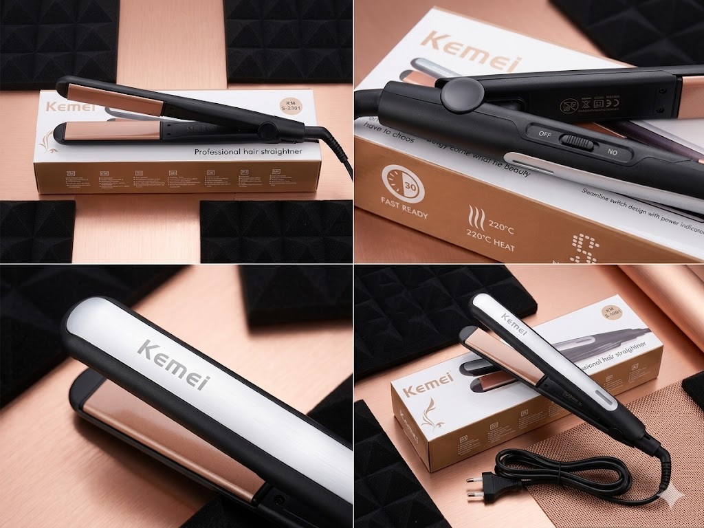 Kemei KM-S3301 Hair Straightener | Professional Styling Tool - Image 4