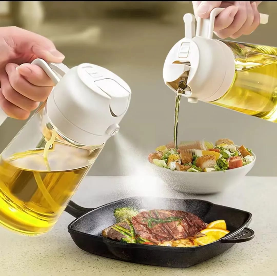 2-in-1 Glass Oil Sprayer & Dispenser Bottle (AAT) - Image 2