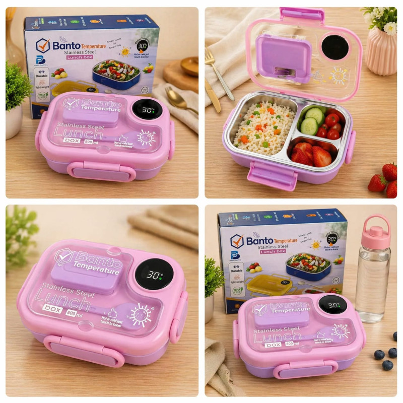 Stainless Steel Temperature-Control Bento Lunch Box (Qd) - Image 2