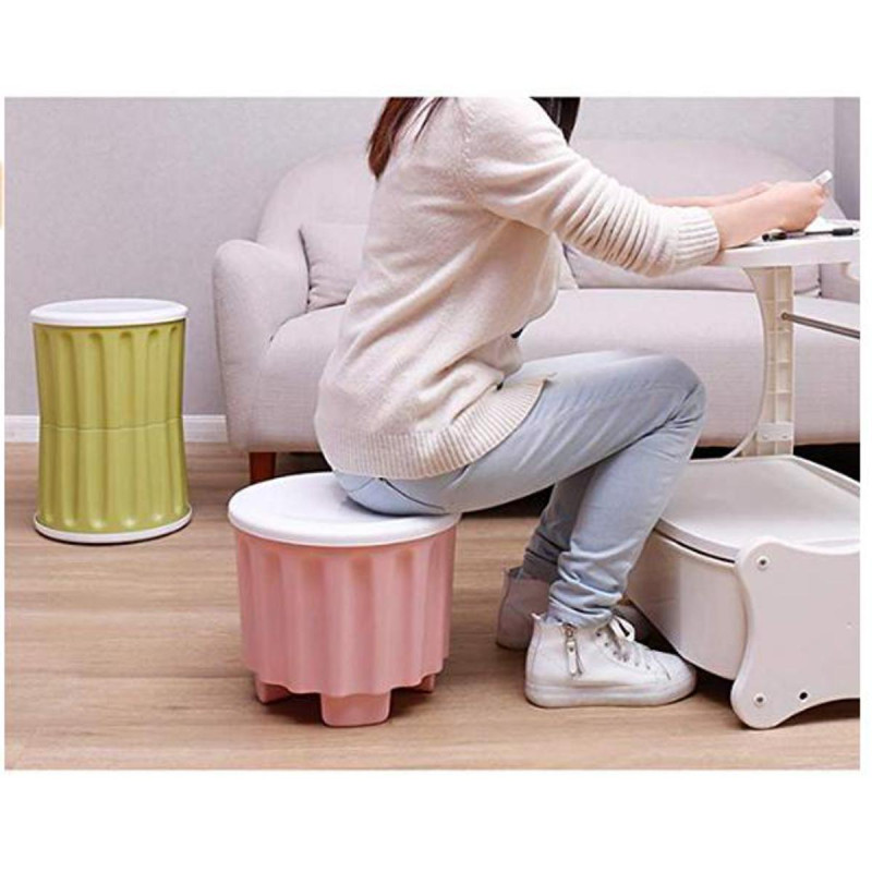 Plastic Storage Stool | Large Capacity Stackable Box (Qd) - Image 3