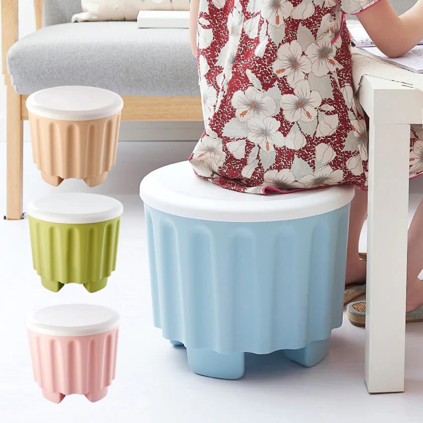Plastic Storage Stool | Large Capacity Stackable Box (Qd) - Image 4