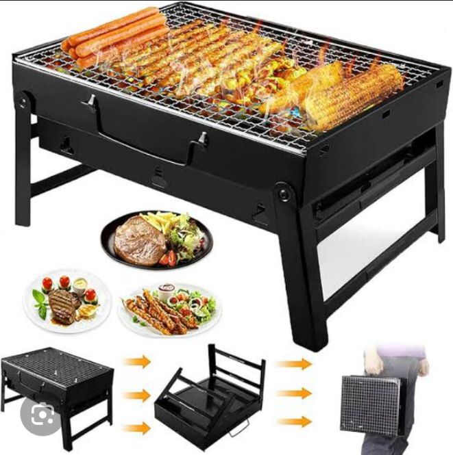 Portable Folding Charcoal BBQ Grill for Outdoor Camping & Picnic (Alf) - Image 4